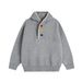 Cross-Border European Plus Size Hooded Three-Color Button Knit Sweater Men's Henley Collar Trendy Factory Wholesale_viptrois.com