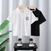 Mother & Kids Children's 2025 Summer New POLO Shirt Baby Print Ins Style Lapel Top Boy Short Sleeve Small, Medium And Large Children_viptrois.com
