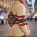 Loom European And American Foreign Trade Men's Clothing Autumn Winter New Striped Jacquard Cardigan Sweater Turn-down Collar_viptrois.com