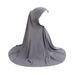 Simple large solid color gauze scarf light plate Malay hood Arab hat H023_viptrois.com