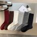 2025 Spring And Autumn New Women's Socks Mid Tube Stacked Socks Women's Japanese Ankora Red Socks Pull Ons All Match Socks Wholesale_viptrois.com