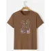 Shirts For Men Teddy Bear Print T-Shirt For Men's Casual Crew Neck Short-Sleeve Fashion Summer T-Shirts_viptrois.com