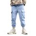 Men's Cargo Jogger Pants - Stylish Multi-Pocket Outdoor Casual Trousers With Elastic Cuffs For Fall_viptrois.com