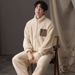 New Warm Coral Velvet Couple's Set Pajamas Winter Size Plus Velvet Thickened Set Home Furnishings_viptrois.com
