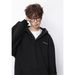 Monochrome Man- Color-Block Brim Half-Open Collar Hooded Sweatshirt For Men Spring New 400G Heavyweight Texture Trendy Brand Oversized_viptrois.com