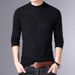 Men's Wool Sweater Winter Warm Slim Fit Semi-Turtleneck Knitwear Casual Pullover (Red, Gray, Black, Camel, Brown, Navy)_viptrois.com
