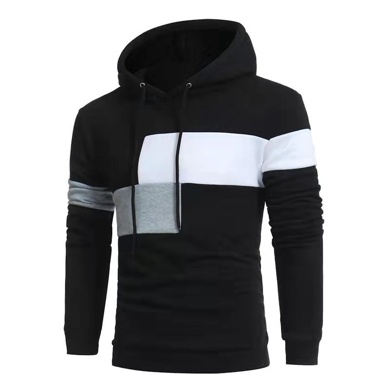 Men's Clothing autumn and winter men's fashion color matching sweatsh men's color matching hoodie hot sales_viptrois.com