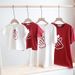 2025 New Parent Child Outfit Wholesale Spot Family Outfit Red Universal Cartoon Anime Summer School Sportswear_viptrois.com