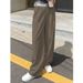 Men's Clothing Women's American Retro Casual Suit Pants, A Versatile Summer Style, Straight Leg, Draped, Loose Fitting Wide Leg Trousers_viptrois.com