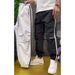 Men's Trendy Thin Patchwork Quick Drying Casual Pants Elastic Waist Stretch Skinny Jogger For Autumn_viptrois.com