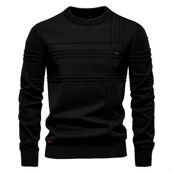 Men's Crew Neck Pullover High Quality Men's Sweater_viptrois.com