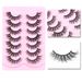 Beauty & Health 7 Pairs Of Eyelashes Whole Cluster Natural Thick Fox False Eyelashes Self-grafting 5d Fried Hair_viptrois.com