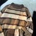 Unisex Stripe Knit Sweater – Oversized Drop-Shoulder Pullover (M-3XL, Polyester-Blend Casual Top, Gender-Neutral Streetwear Staple)_viptrois.com