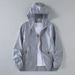 Men's Clothing Cool Breathable Windproof Sun Protection Clothing UV Protection Hooded Jacket_viptrois.com