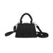 Solid Color Fashion Versatile Textured Handheld Small Square Bag Simple Design Daily Shoulder Crossbody_viptrois.com