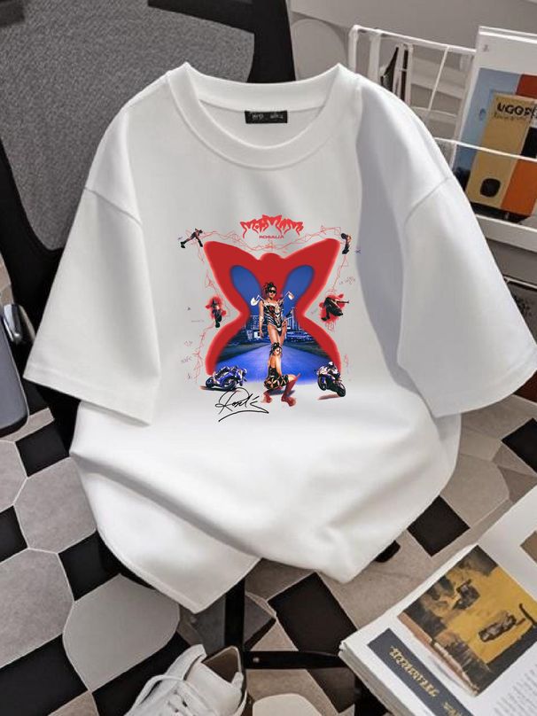 New MOTOMAMI Rosalía Singer Gift For Fan White S-2345XL T-shirt GC1153 Stretched Designer Clothes Fashion Casual Homme Top For Everyday Wear_viptrois.com