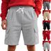 Men's Summer Sports Shorts Breathable Loose Fit Multi-Pocket Straight Squat Casual Workwear Style_viptrois.com