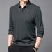 Nordmann Live Streaming Same Style Long Sleeve Polo T-Shirt Men's Spring And Autumn Business Casual Middle-aged Dad's Base Shirt_viptrois.com