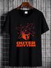 Outer Rhythm T-shirt DJ Club Techno Dance Music Old School House Record Label Stylish Homme Graphic Top For Everyday Wear Fashion Slightly_viptrois.com