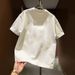 Men's 100% Cotton Short Sleeve T-Shirt Versatile Loose Fit Summer Trendy High Street American Style Top For New Instagram Look_viptrois.com