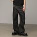 2025 American Retro Original Denim Selvedge Jeans Men's Black Loose Straight A Line Wide Leg Long Pants Summer New Style_viptrois.com