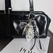 Bag Pendant Metallic High-end Silver Bow Bag Pendant, Braided String Pearl Keychain_viptrois.com