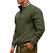 Men's Fleece-Lined Half-Zip Sweatshirt – Heavyweight Winter Pullover With Stand Collar, Loose Fit For Outdoor & Casual Wear_viptrois.com
