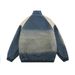 Men's Clothing retro denim stitching embroidery stand collar jacket cotton coat men and women autumn and winter new couple quilted jacket_viptrois.com