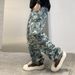 Men's Clothing Jacquard Jeans Fashion New Casual Street Denim Loose Straight Pants High Street Fashion All Match Trousers_viptrois.com