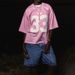 Men's Clothing Street Jersey Short Sleeved Printed T Shirt For Men And Women Sports Summer Loose Training Suit Tops_viptrois.com