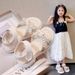 Girls Sandals 2025 Summer New Fashion Soft Bottom Non Slip Little Girl Pearl Princess Shoes Middle And Large Children's Beach Shoes_viptrois.com