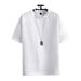 Men's Clothing Solid Color Short Sleeved T Shirt Men's Summer Versatile Student Loose Five Point Sleeve T Shirt Half Sleeved Top Bottoming Shirt_viptrois.com