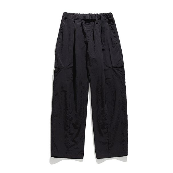 Men's Clothing Slightly Wrinkled Water Repellent Fabric Woral Pants Spring New Buckle Belt Outdoor Functional Long Pants_viptrois.com