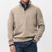 "Men's Half-Zip Stand Collar Sweatshirt – Versatile Casual Pullover, Long Sleeve Crewneck With Stylish Contrast Trim (S-5XL)"_viptrois.com