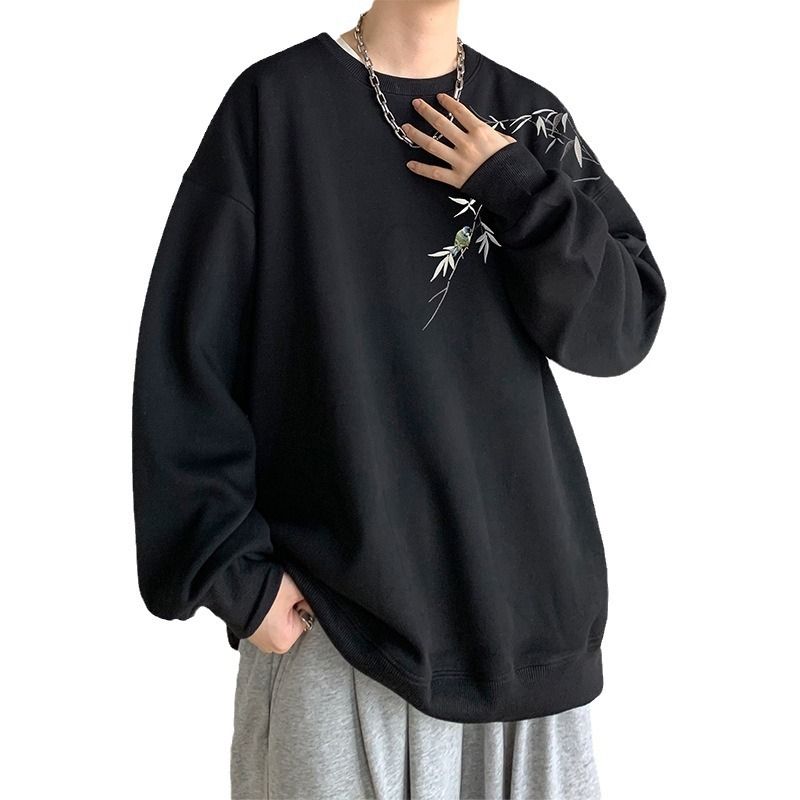 Round Neck Hoodie, Men's Trendy Brand, Men's Top, Trendy New Style, With Fleece Jacket_viptrois.com