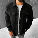 Men's Corduroy Work Jacket – Relaxed Fit, Double-Breasted Casual Coat With Multiple Pockets (S-XXL, 7 Colors)_viptrois.com