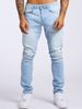 Men's Slim Fit High Waist Jeans Stretch Denim Pants Black Washed Skinny Trousers For Streetwear & Casual_viptrois.com