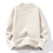 "Men's Half High Neck Sweater – Thick Knit Pullover For Autumn & Winter, Plus Size Options (M-XXXL)"_viptrois.com