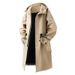 Men’s Longline Windbreaker – Korean-Inspired Trench Coat (Black/Khaki/Army Green, M-3XL, Machine Washable)_viptrois.com