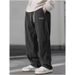 Men's Retro Casual Pants – Loose Fit Straight Leg Workwear Trousers, Streetwear Essentials For Everyday Comfort_viptrois.com