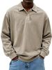 Men's Clothing Men's Casual Long Sleeve Button-Up Shirt – Breathable Polyester, Relaxed Fit, 10 Colors (S-5XL)_viptrois.com