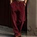 Men's High-Waisted Corduroy Dress Pants Casual Business Trousers Straight Leg British Style Wrinkle Free_viptrois.com