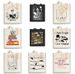 Halloween Style Print Black And White Canvas Portable Shopping_viptrois.com
