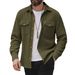 Men's Corduroy Overshirt – Workwear-Inspired Relaxed Fit Jacket | Black/Grey/Apricot/Army Green | Sizes S-XXXL_viptrois.com