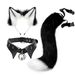 Fox ears and tail hair Halloween costume_viptrois.com