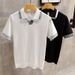 Men's Knit Polo Shirt – Summer Retro Style Short Sleeve Turn-Down Collar T-Shirt, Breathable & Comfortable Casual Top For Vacation & Everyday Wear_viptrois.com