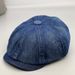 Women's Hats Denim Short Brim Cap For Women Four Seasons Washed Old Literary Painter Cap Versatile Casual Big Head Show Face Small Hat_viptrois.com