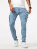 Loom In Stock 2024 European And American Cross-Border New Men's Side Pocket Slim Fit Jeans NK012_viptrois.com