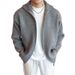 Loom Russian Ozon High-End Simple Solid Color Zipper Knitted Cardigan Men's Retro Lazy Loose High-Neck Sweater_viptrois.com