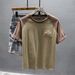 Loose Half-sleeved Short-sleeved Summer New Men's Clothing Men's Splicing Contrasting Colors American Retro Trend Casual Versatile Primer_viptrois.com